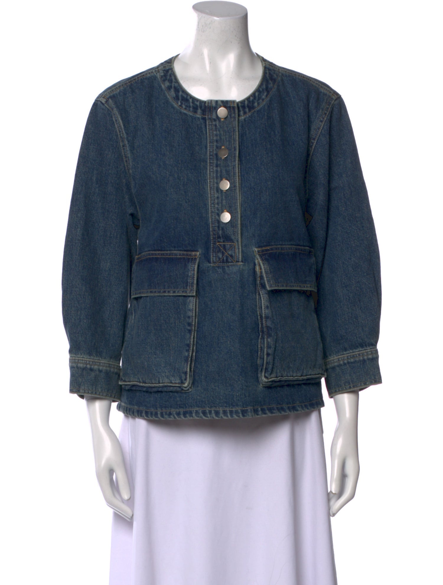 Rachel Comey Crew Neck Three-Quarter Sleeve Sweatshirt