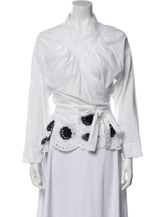 Rachel Comey V-Neck Three-Quarter Sleeve Top