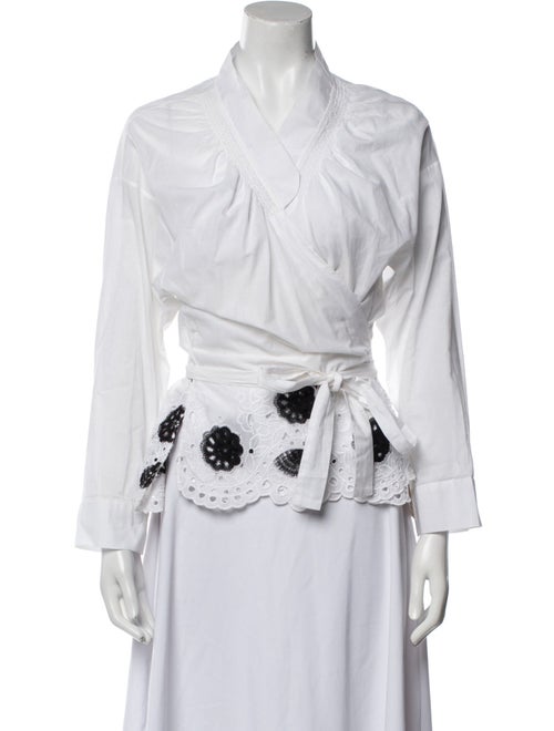 Rachel Comey V-Neck Three-Quarter Sleeve Top