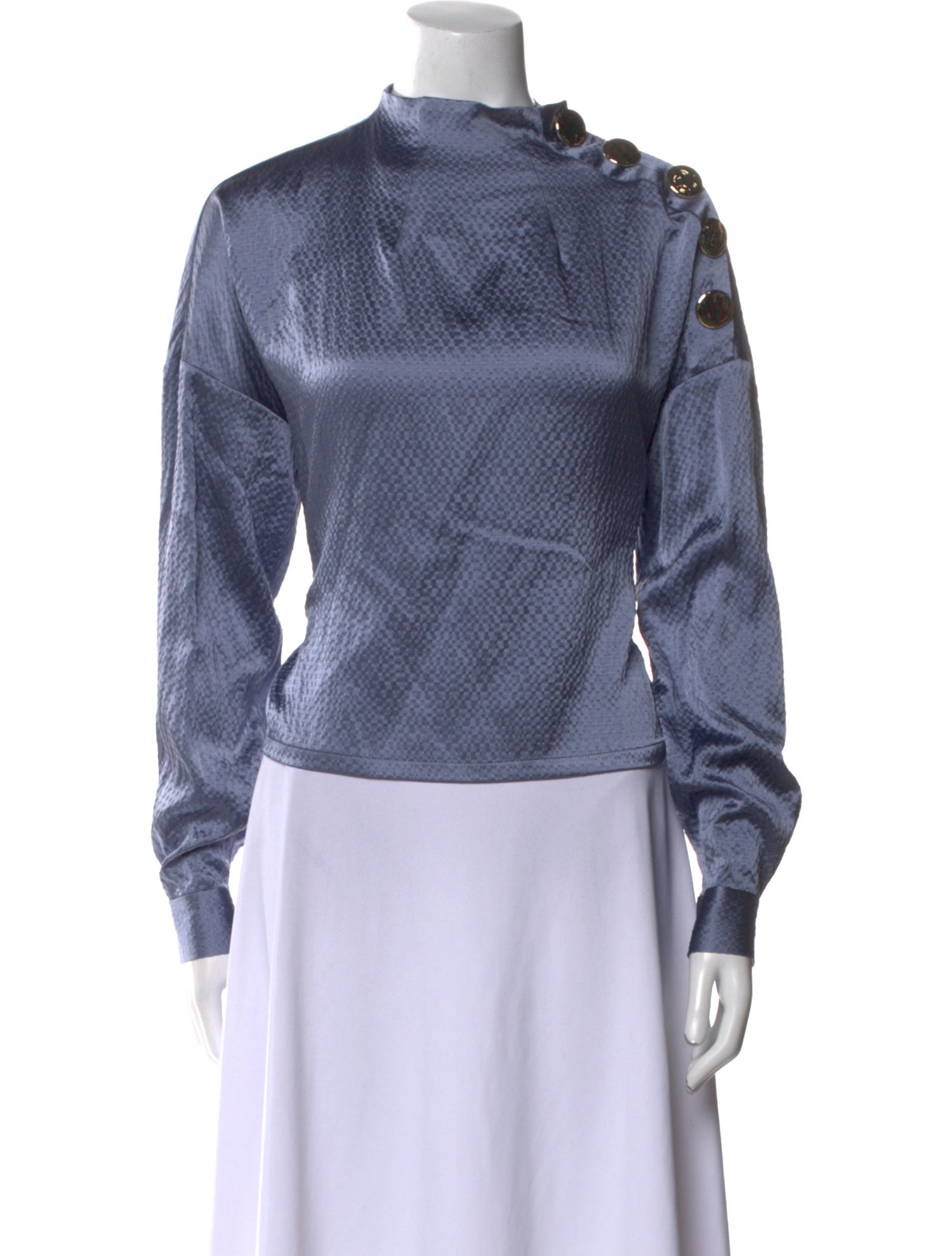 Rachel Comey Silk Mock Neck Sweatshirt