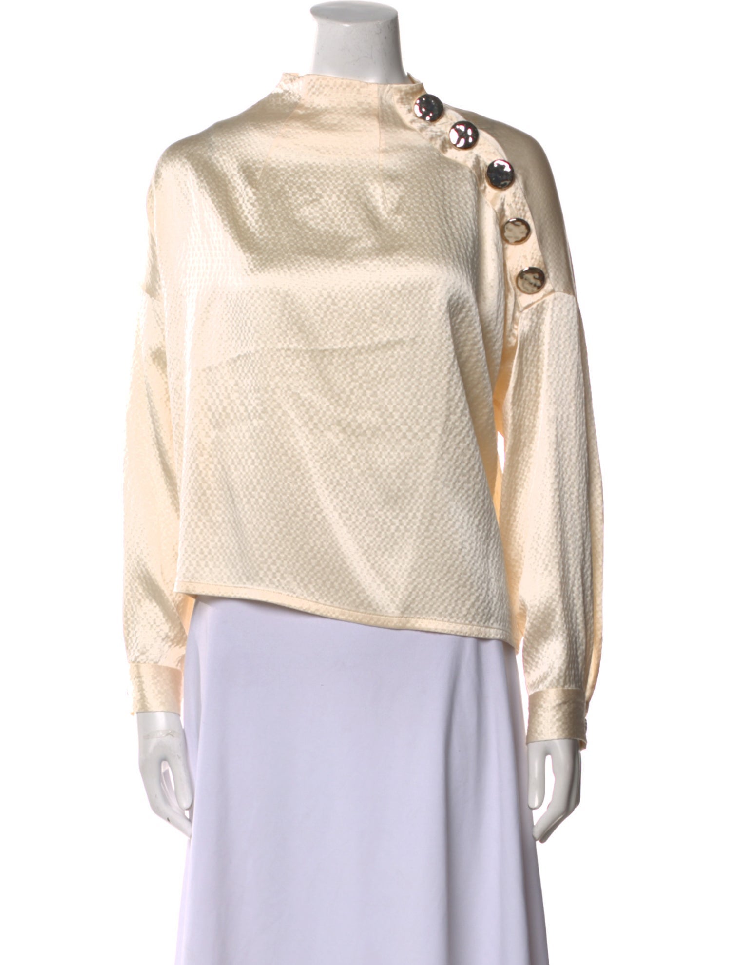 Rachel Comey Silk Mock Neck Sweatshirt