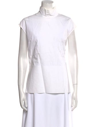 Rachel Comey Mock Neck Short Sleeve Top