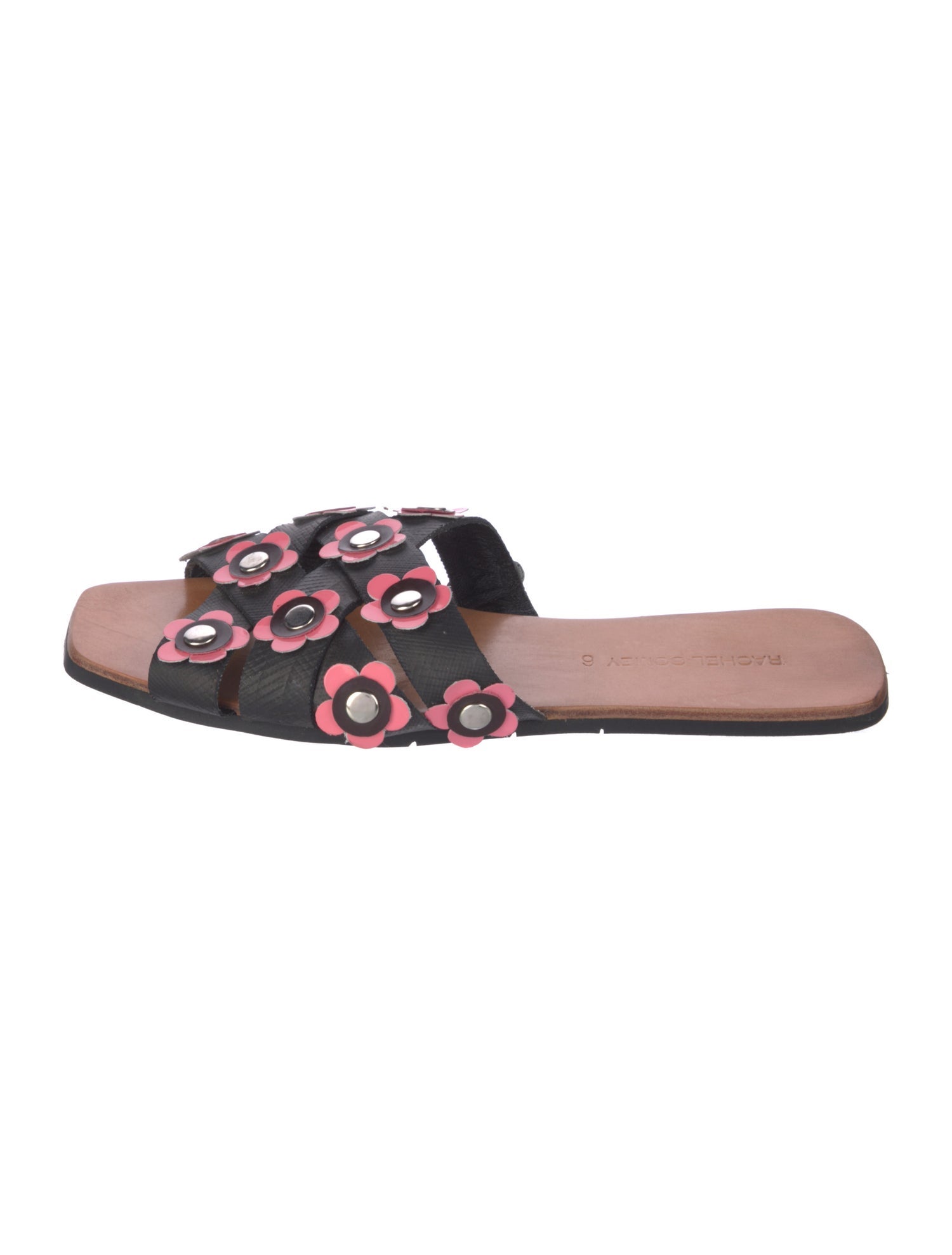 Rachel Comey Leather Floral Print Slides