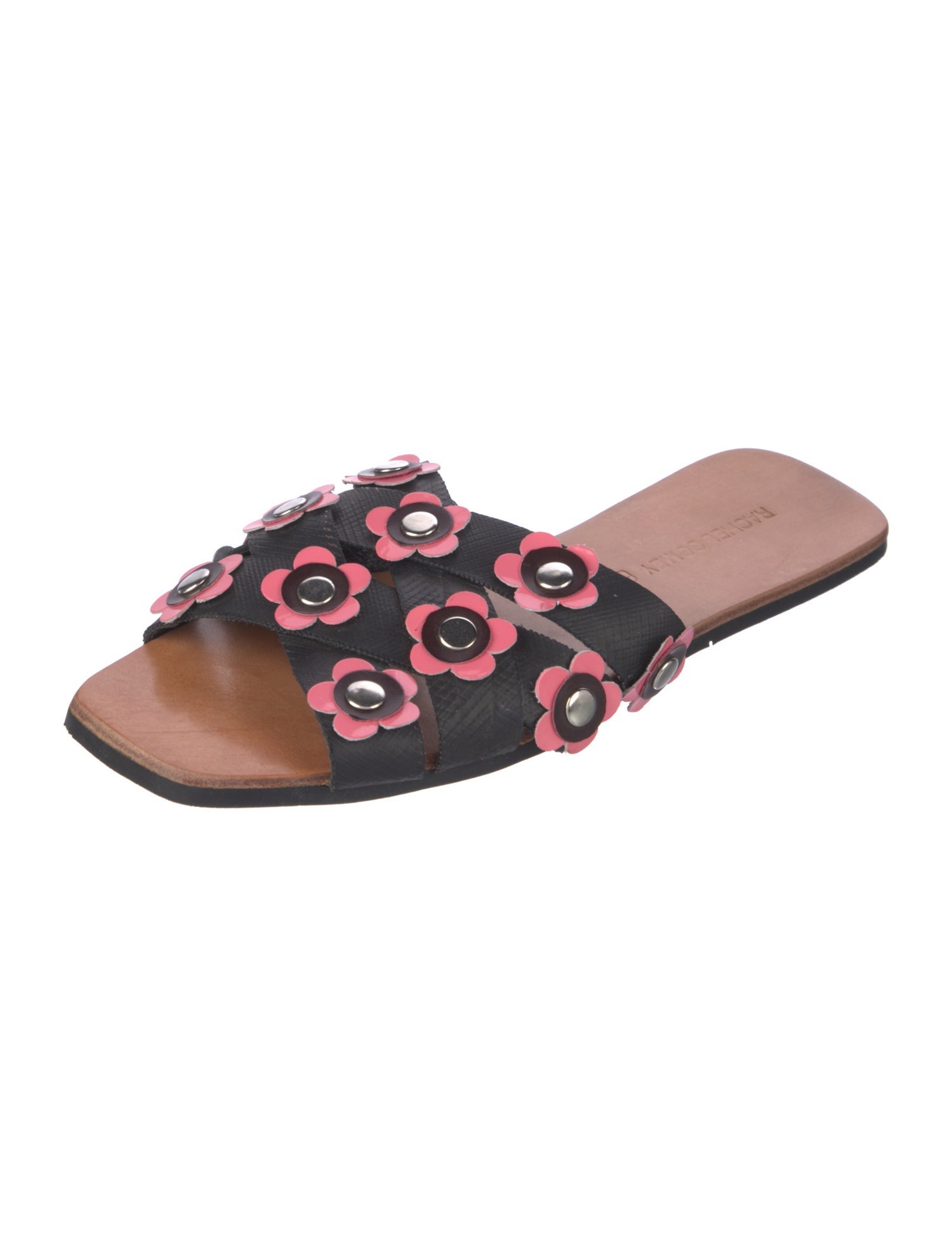 Rachel Comey Leather Floral Print Slides