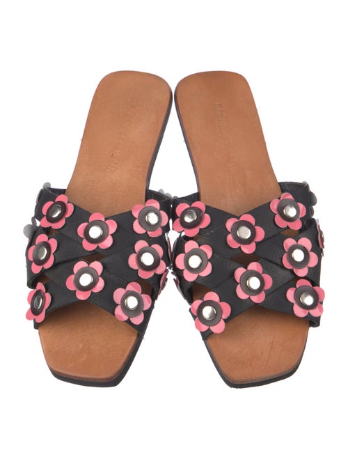 Rachel Comey Leather Floral Print Slides