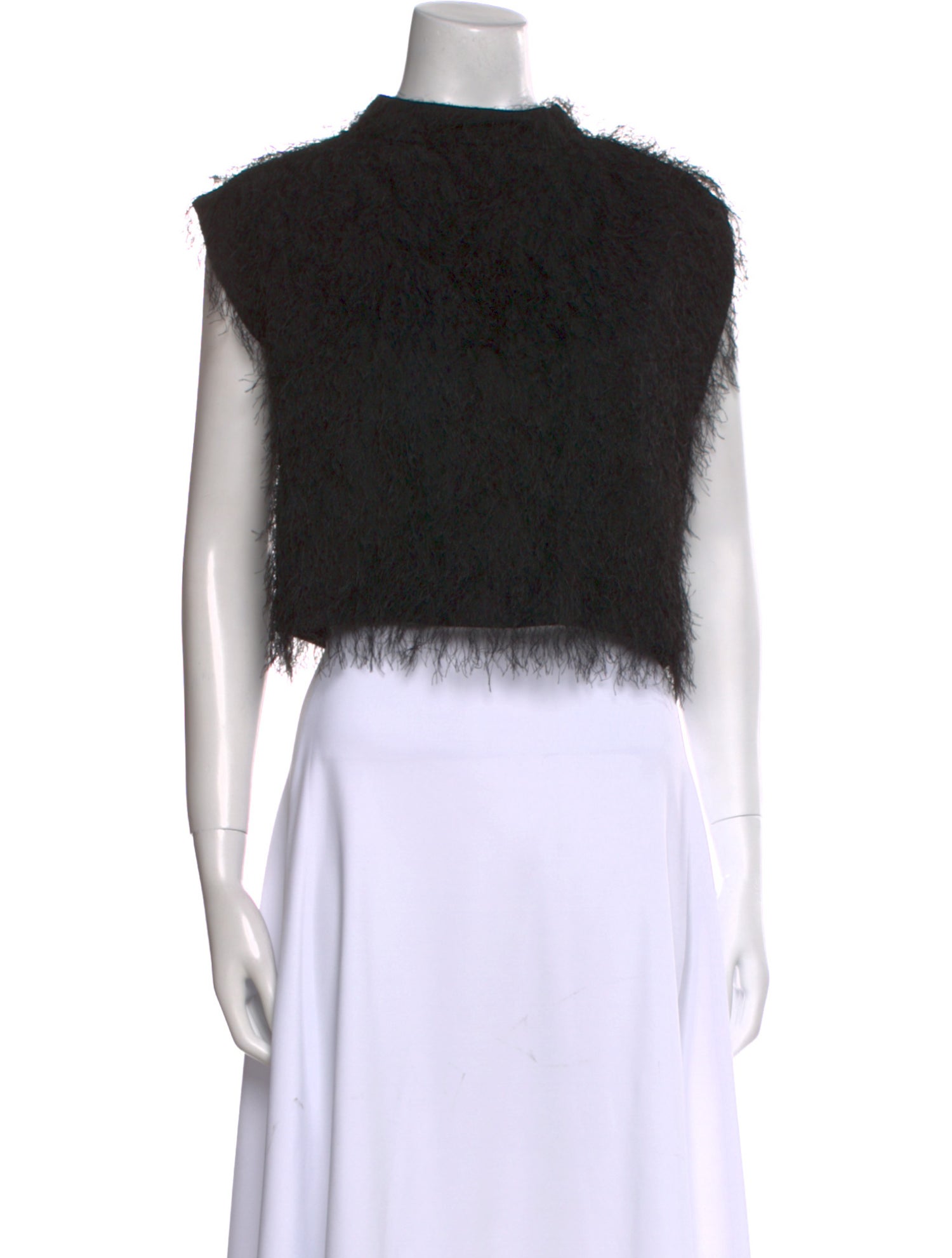 Rachel Comey Mock Neck Sleeveless Crop Top