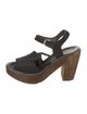 Rachel Comey Leather Grosgrain Trim Slingback Sandals