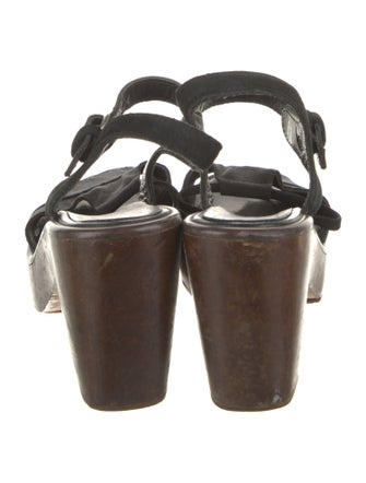 Rachel Comey Leather Grosgrain Trim Slingback Sandals