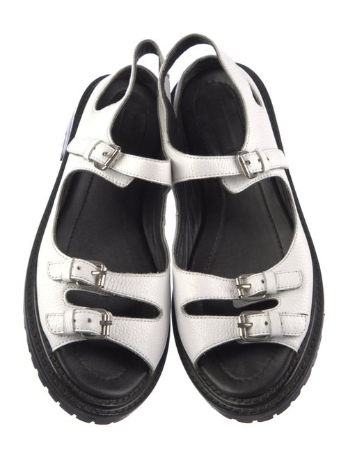 Rachel Comey Leather Colorblock Pattern Slingback Sandals