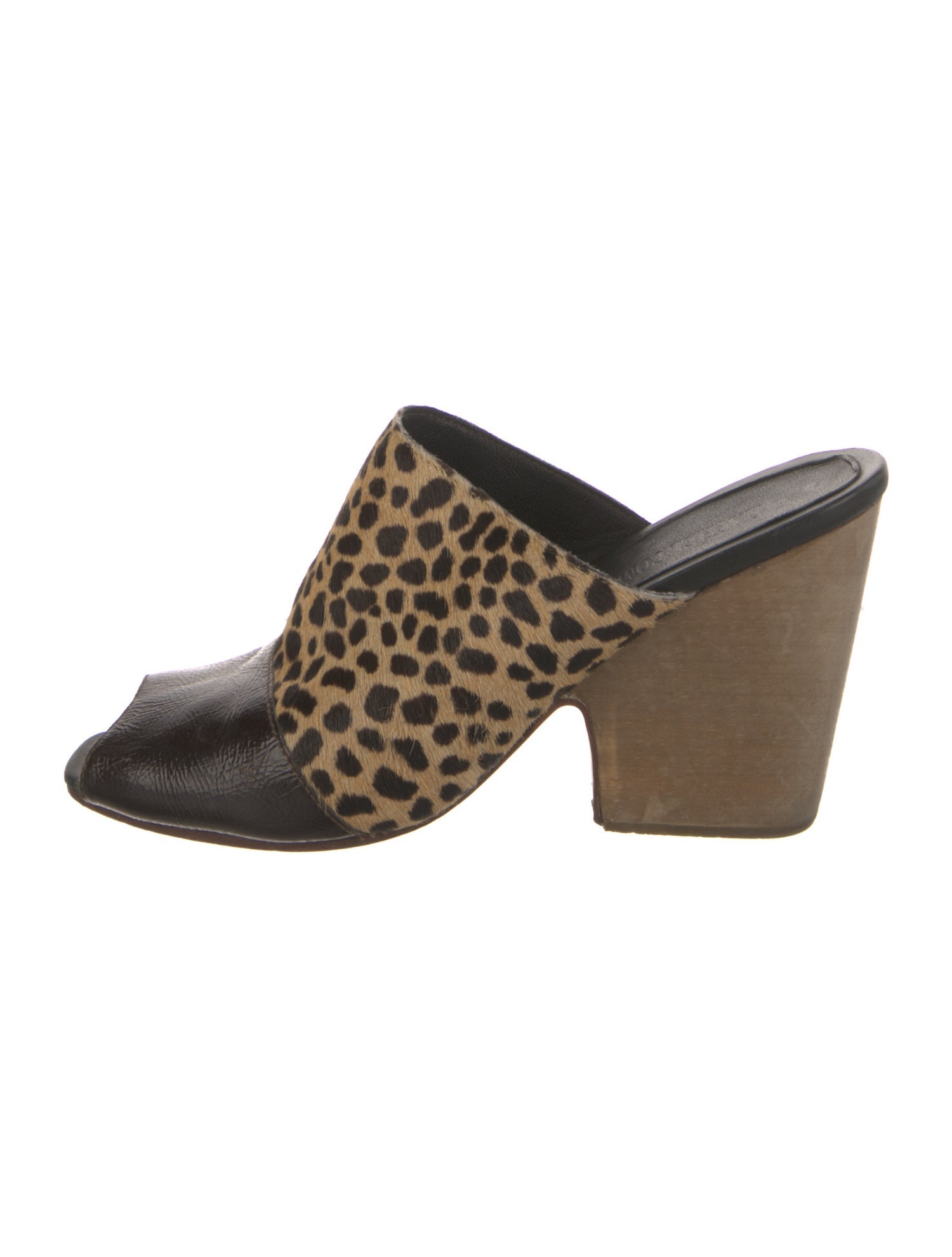 Rachel Comey Ponyhair Animal Print Mules