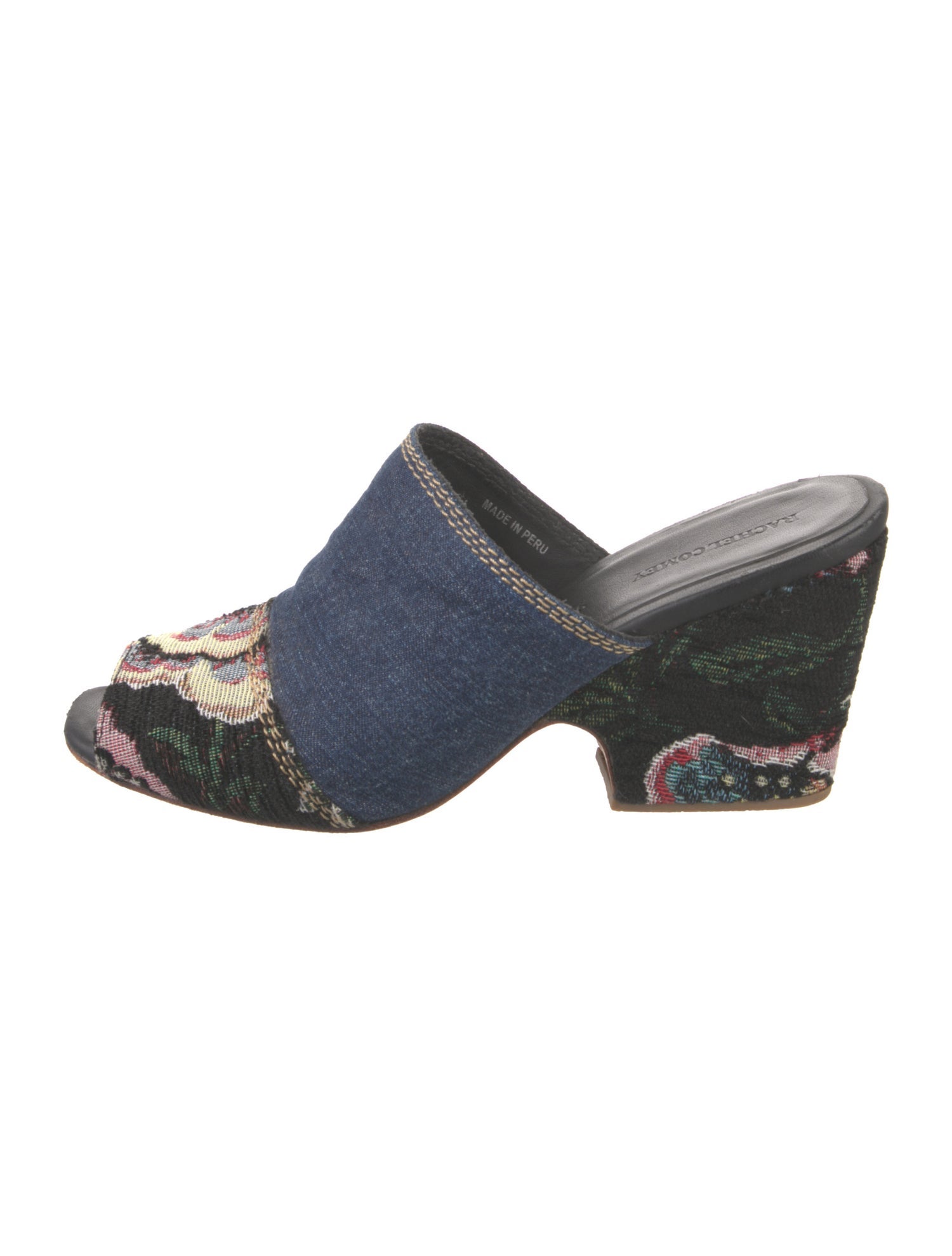 Rachel Comey Denim Graphic Print Mules