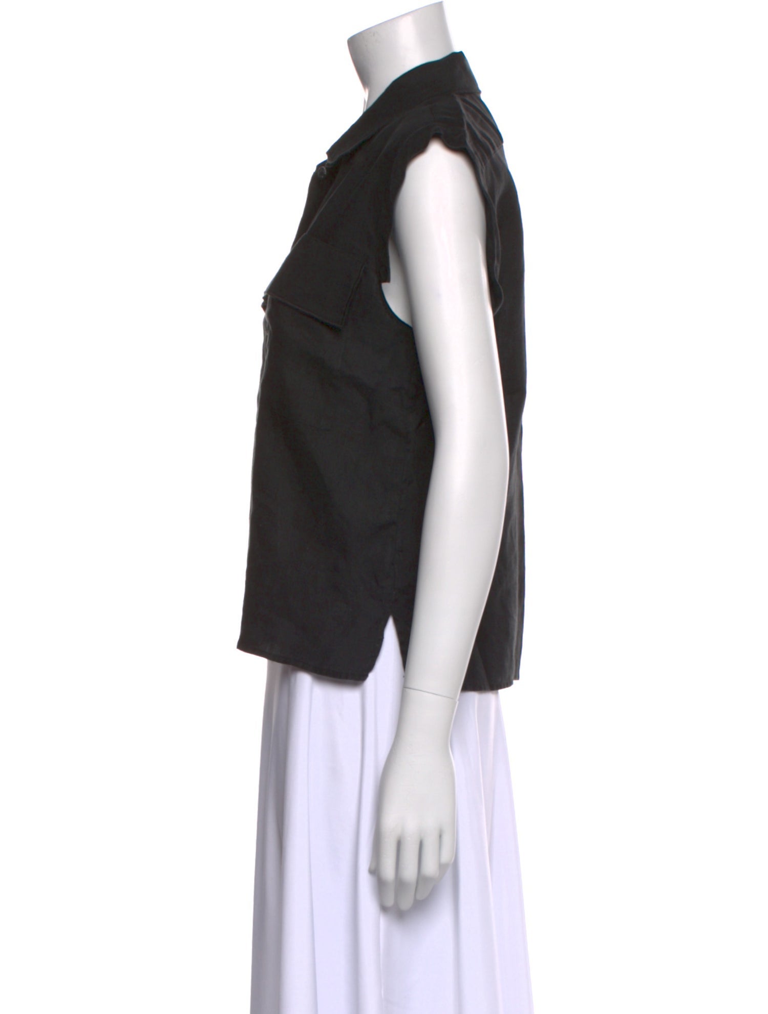 Rachel Comey Linen Short Sleeve Button-Up Top