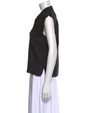 Rachel Comey Linen Short Sleeve Button-Up Top