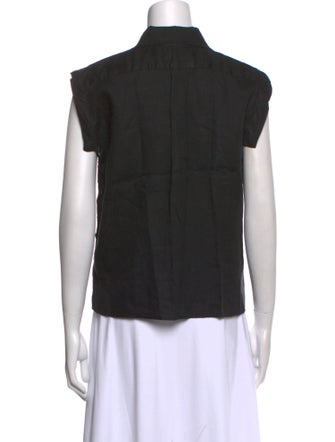 Rachel Comey Linen Short Sleeve Button-Up Top