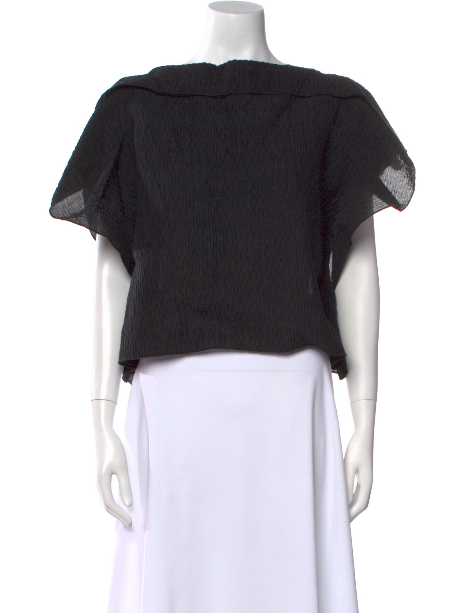 Rachel Comey Bateau Neckline Short Sleeve Crop Top w/ Tags