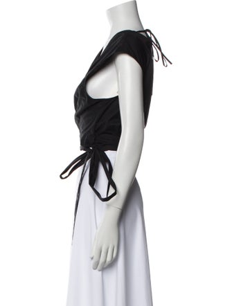 Rachel Comey V-Neck Short Sleeve Crop Top