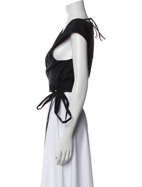 Rachel Comey V-Neck Short Sleeve Crop Top