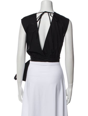 Rachel Comey V-Neck Short Sleeve Crop Top