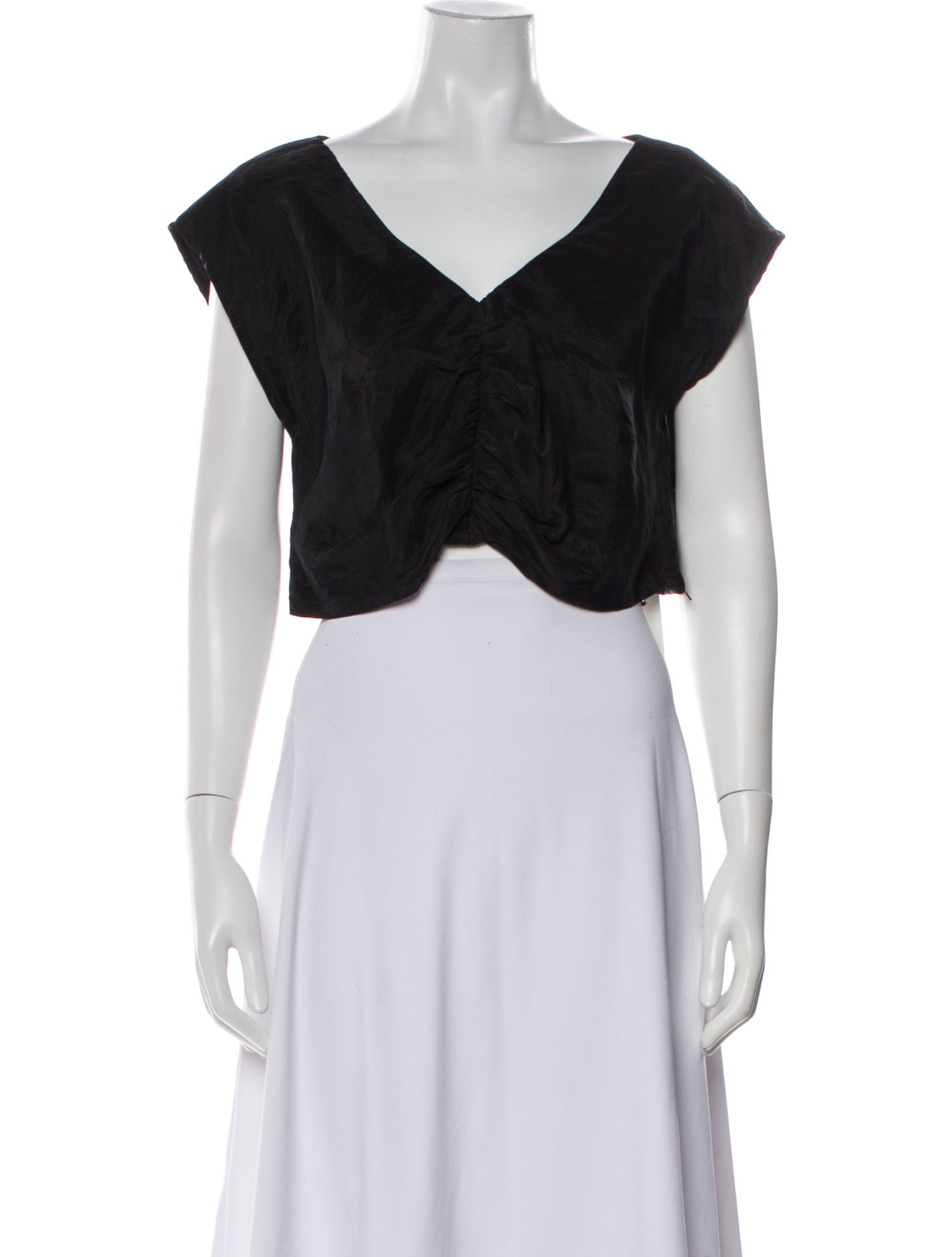 Rachel Comey V-Neck Short Sleeve Crop Top