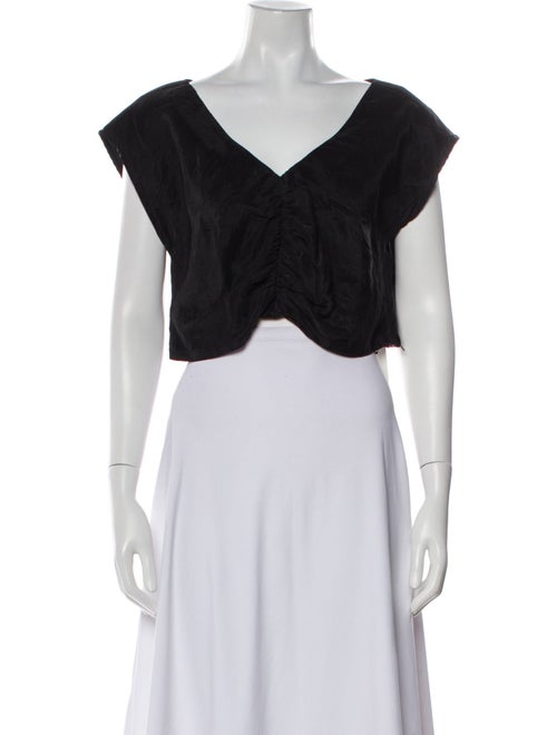 Rachel Comey V-Neck Short Sleeve Crop Top