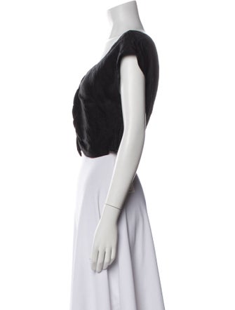 Rachel Comey V-Neck Short Sleeve Crop Top