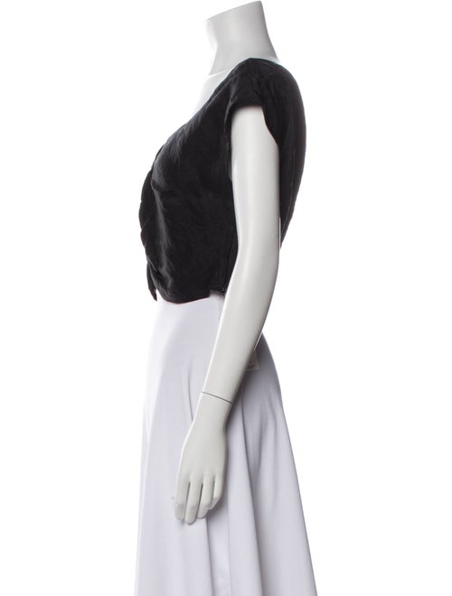 Rachel Comey V-Neck Short Sleeve Crop Top