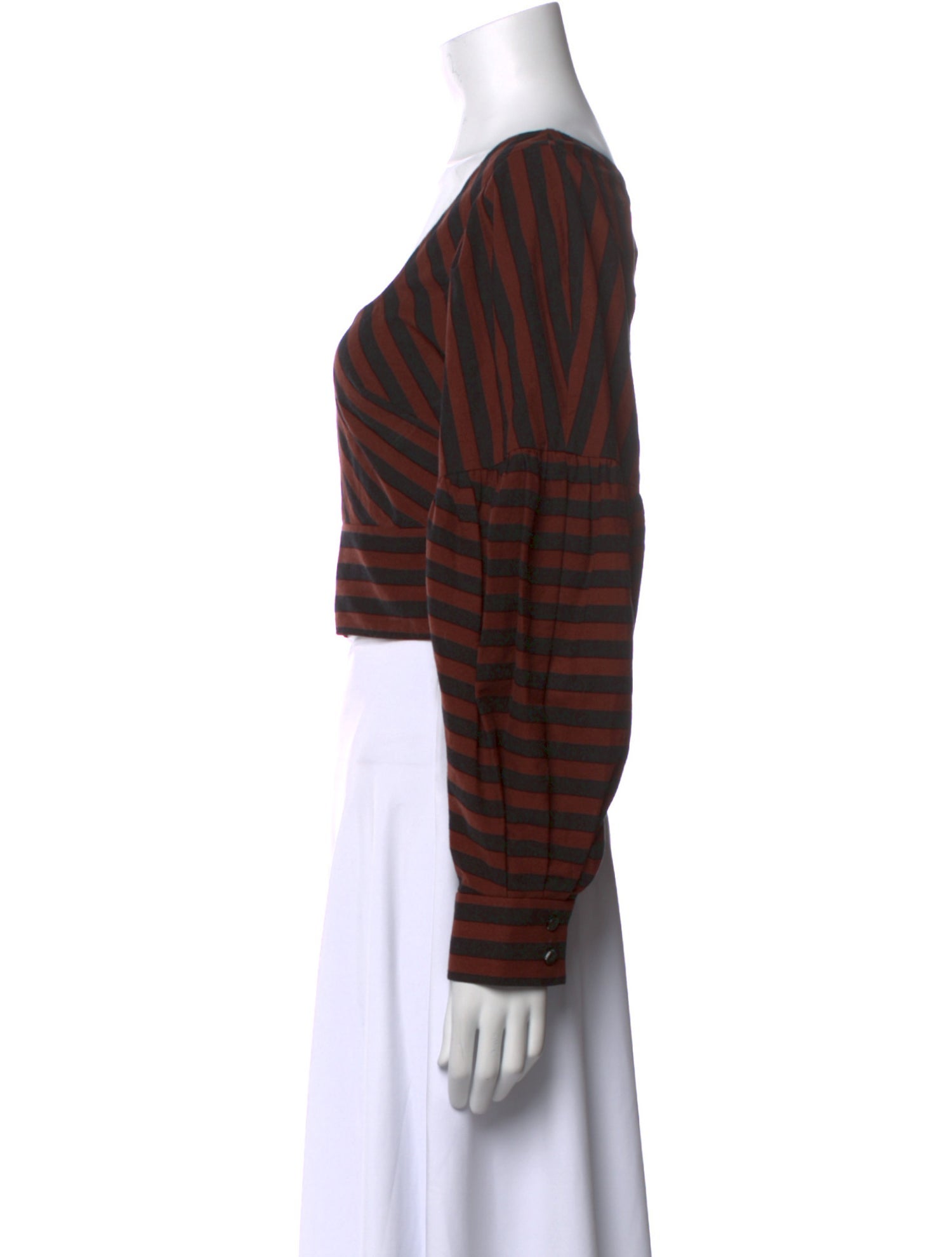 Rachel Comey Striped Square Neckline Crop Top