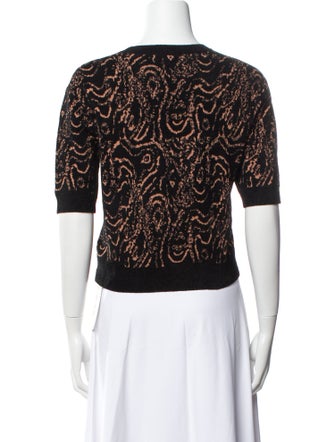 Rachel Comey Printed Crew Neck Crop Top