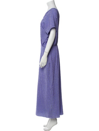 Rachel Comey Plaid Print Long Dress