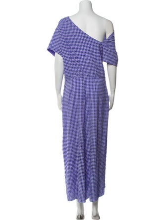 Rachel Comey Plaid Print Long Dress