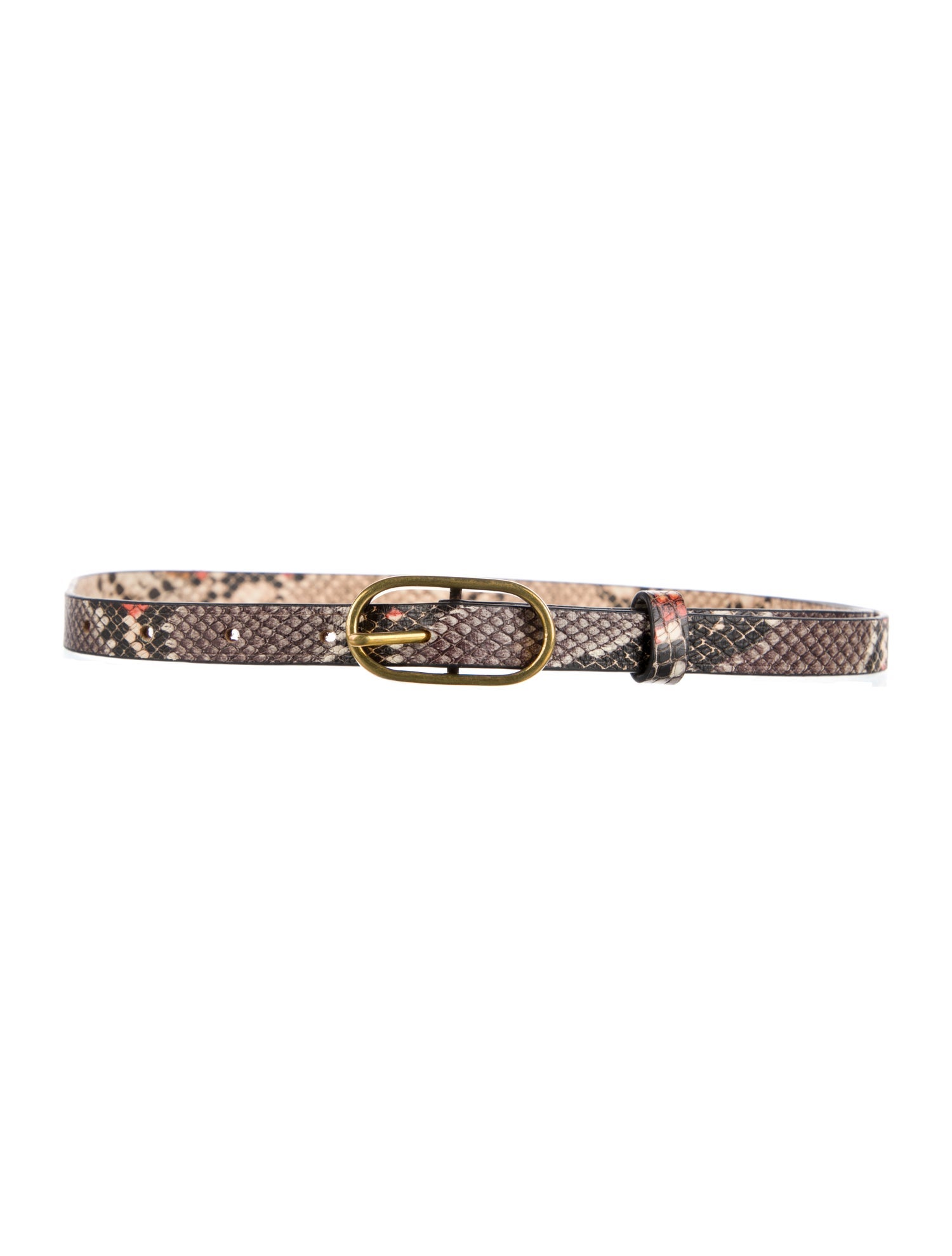 Rachel Comey Skinny Embossed Leather Waist Belt