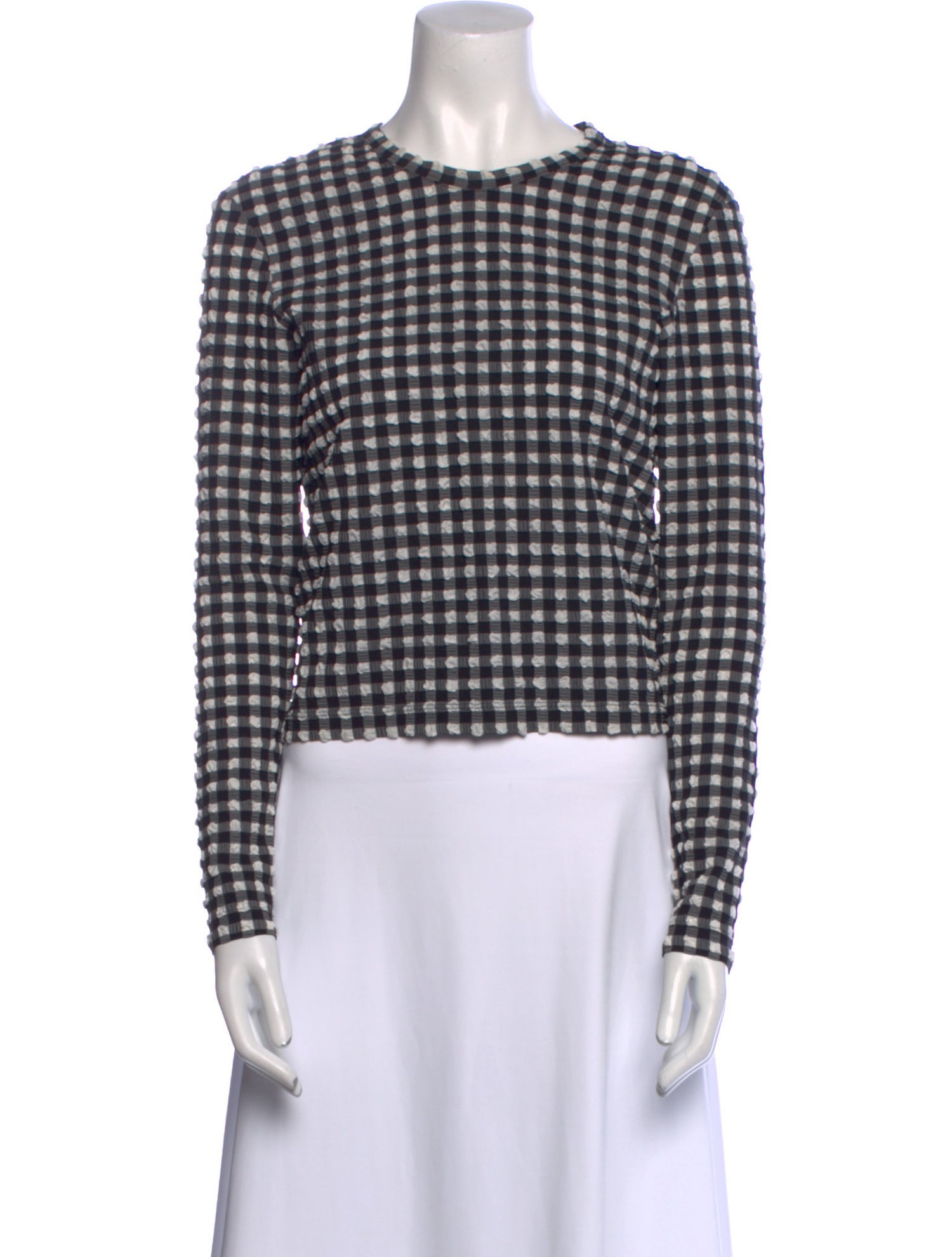 Rachel Comey Plaid Print Crew Neck Top