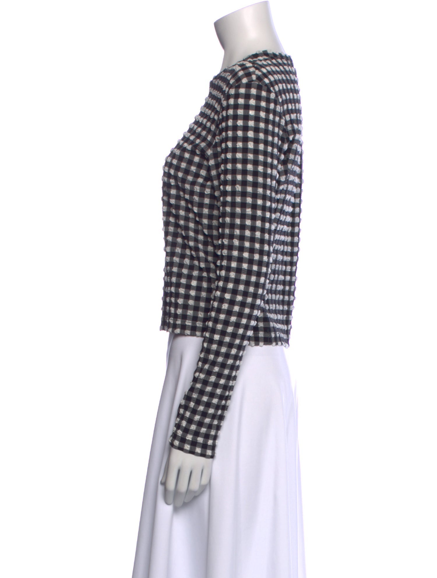 Rachel Comey Plaid Print Crew Neck Top