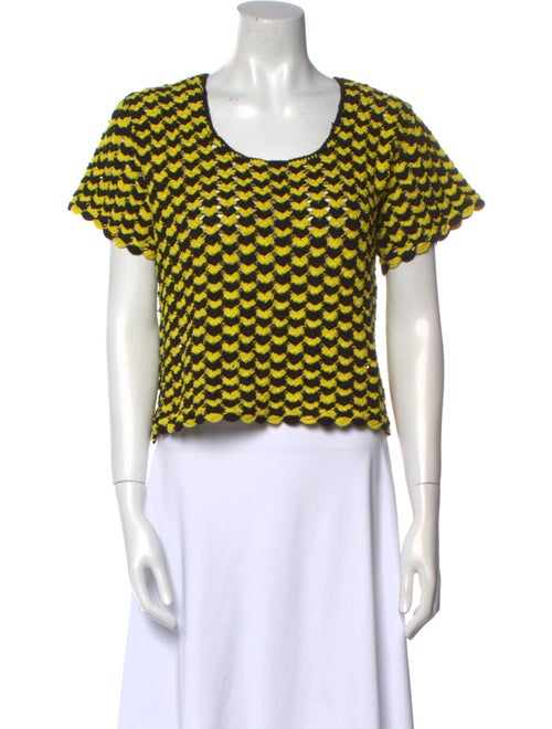 Rachel Comey Printed Scoop Neck Crop Top