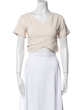 Rachel Comey V-Neck Short Sleeve Crop Top