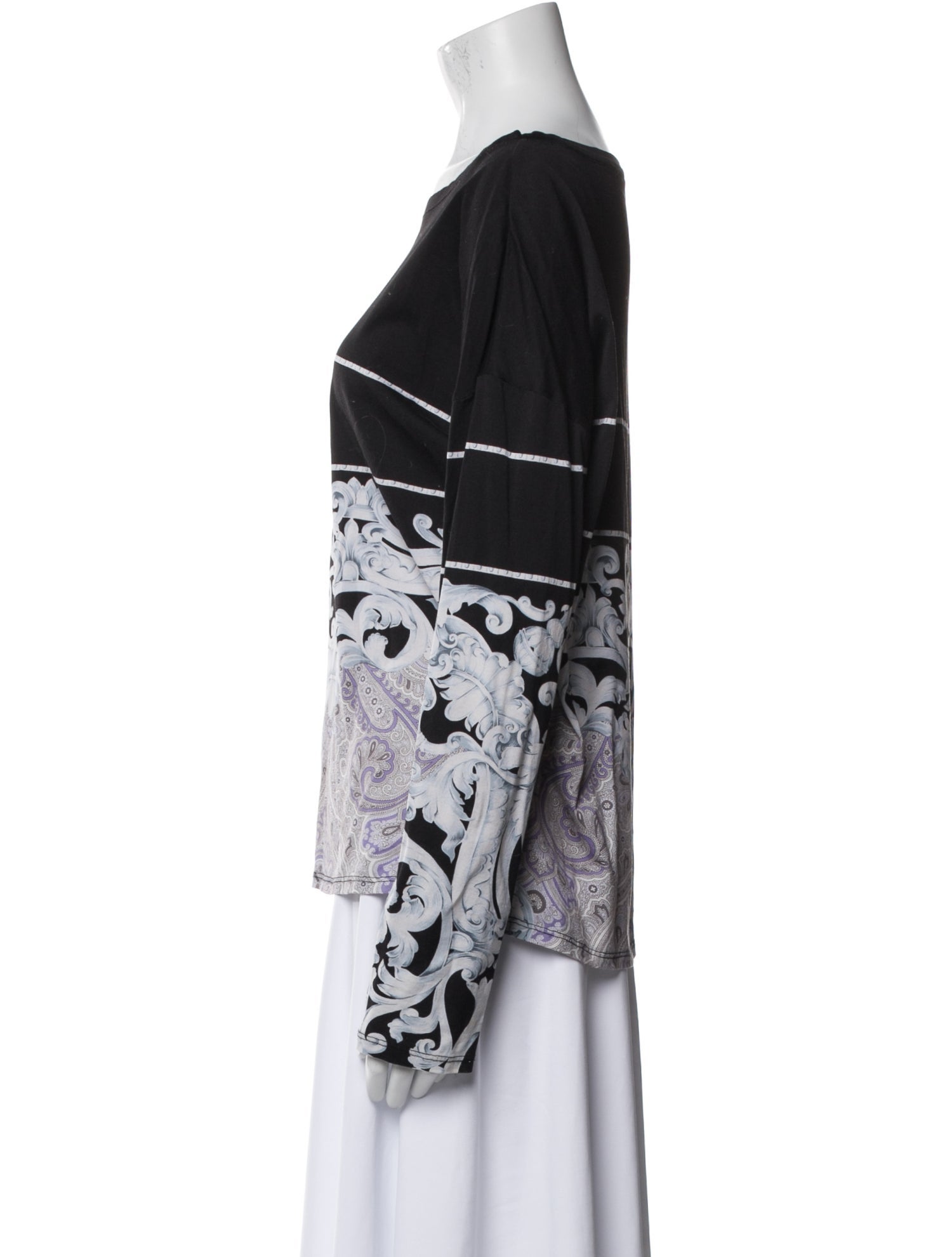 Rachel Comey Printed Bateau Neckline Top