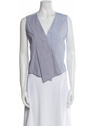 Rachel Comey Striped V-Neck Crop Top