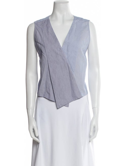 Rachel Comey Striped V-Neck Crop Top