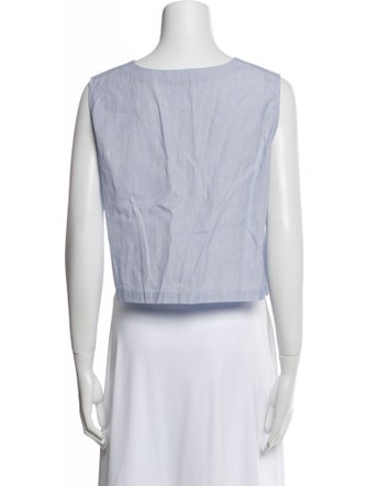 Rachel Comey Striped V-Neck Crop Top