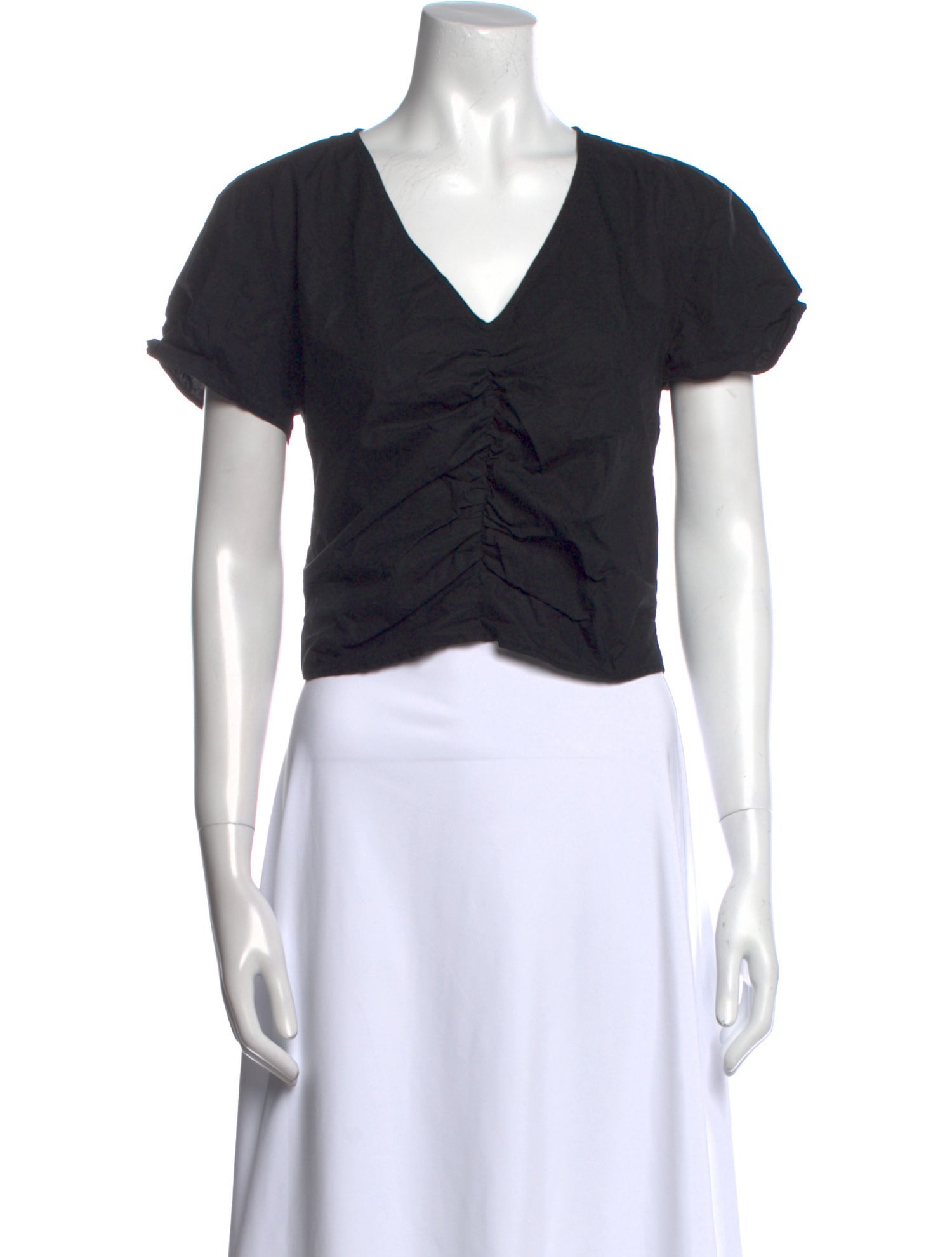 Rachel Comey V-Neck Short Sleeve Crop Top