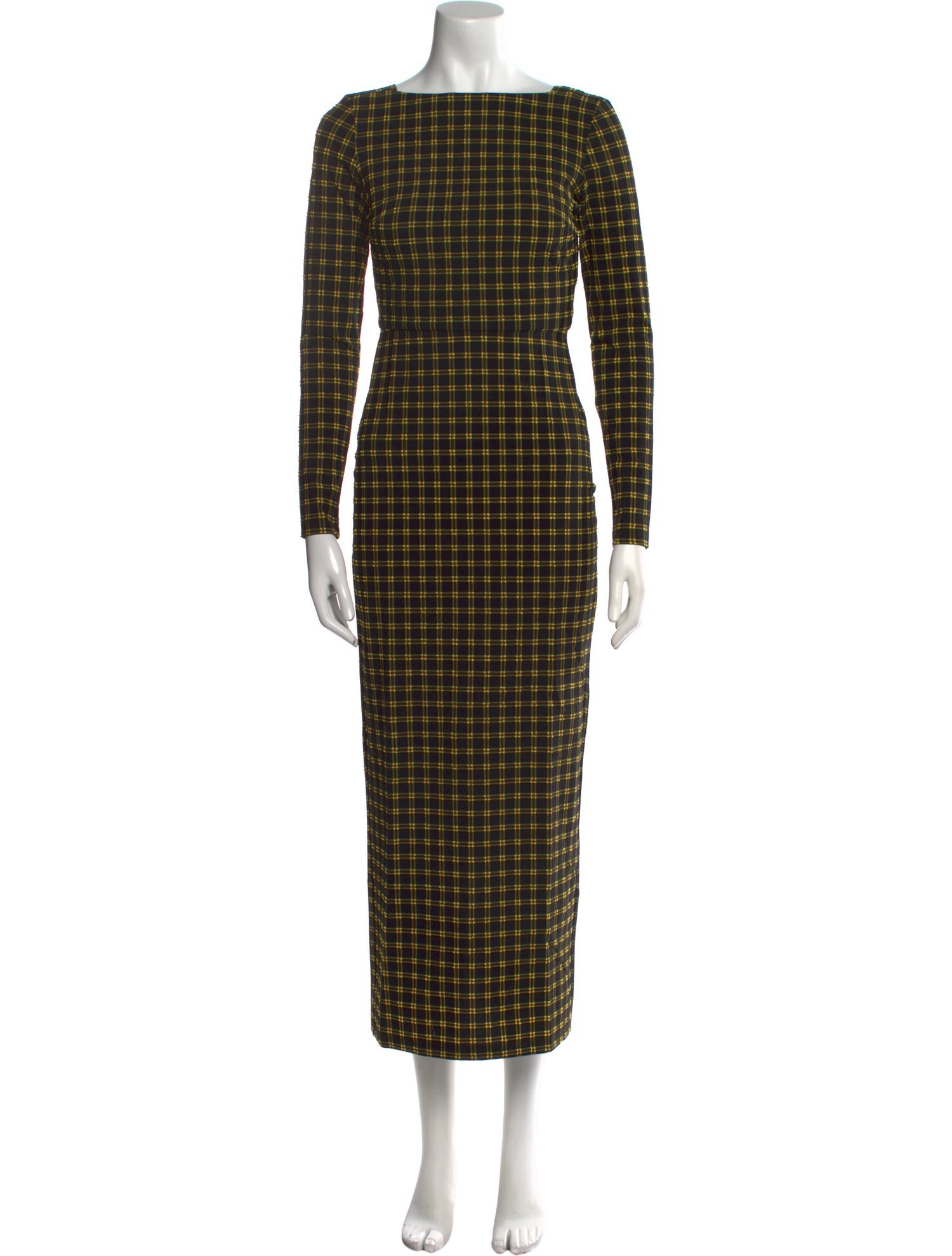 Rachel Comey Plaid Print Long Dress