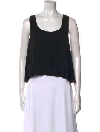Rachel Comey Scoop Neck Sleeveless Crop Top