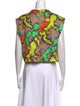 Rachel Comey Floral Print Mock Neck Crop Top