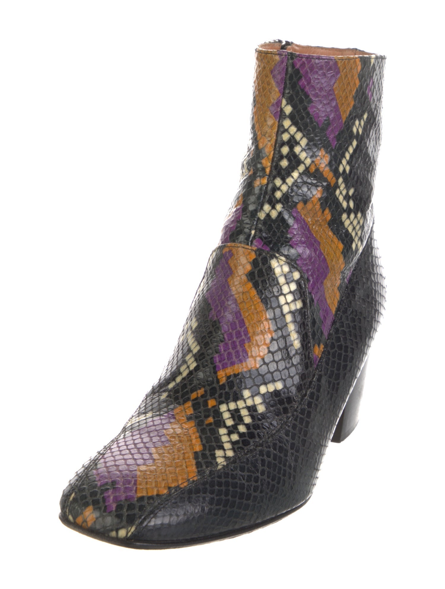 Rachel Comey Embossed Leather Animal Print Boots