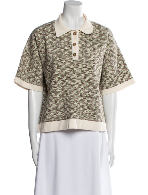 Rachel Comey Printed Short Sleeve Polo