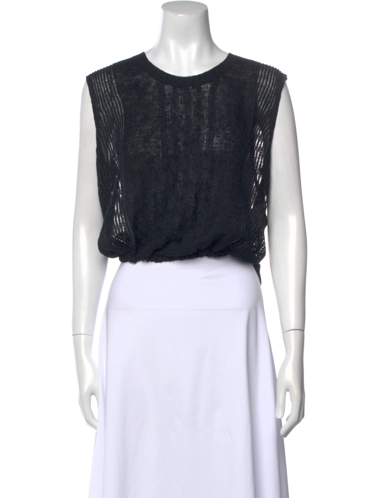 Rachel Comey Cable Knit Crew Neck Crop Top