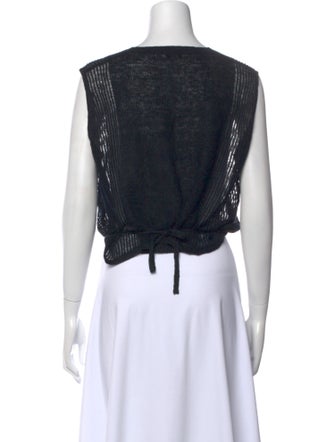 Rachel Comey Cable Knit Crew Neck Crop Top