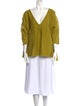 Rachel Comey V-Neck Three-Quarter Sleeve Blouse