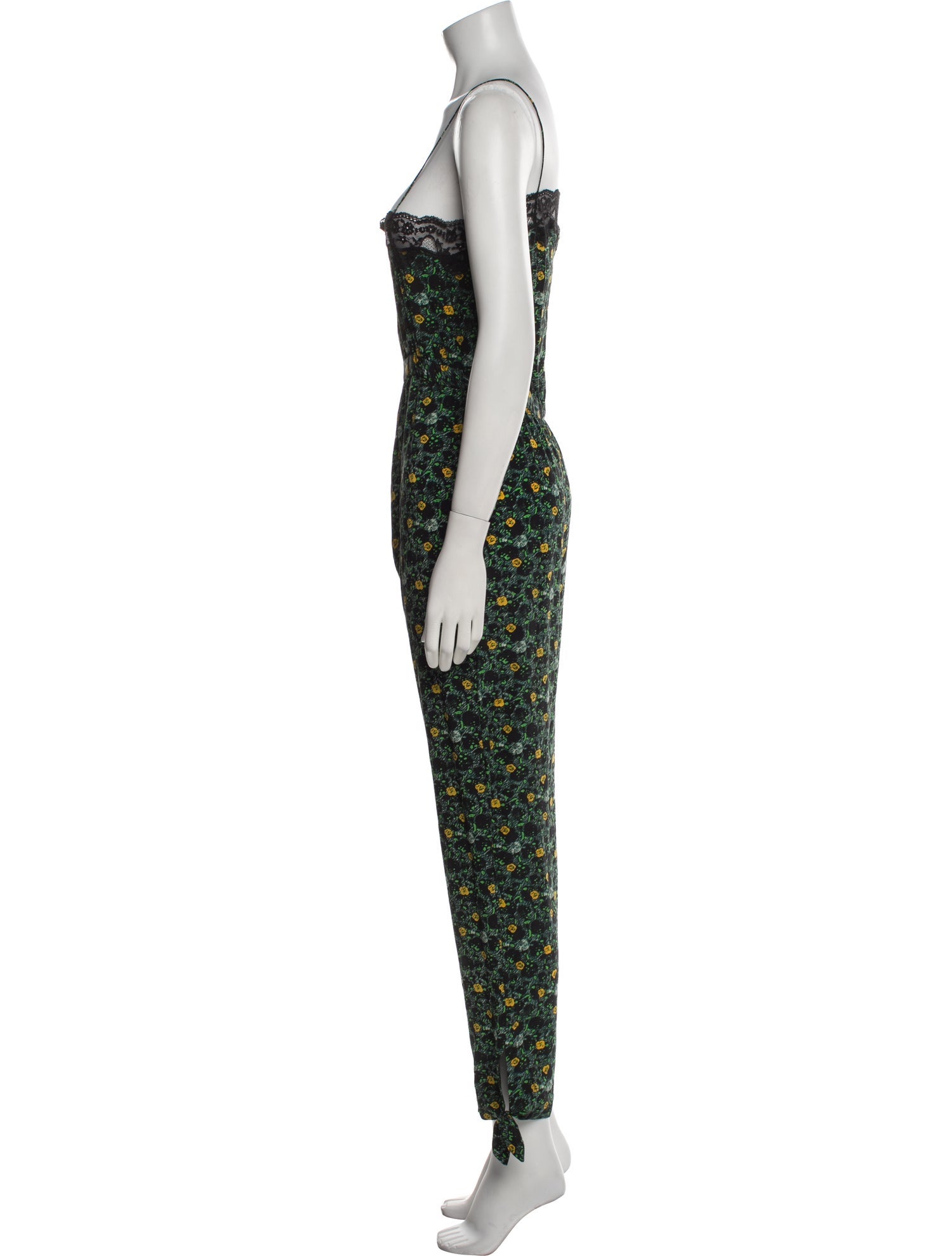 Rachel Comey Silk Floral Print Jumpsuit