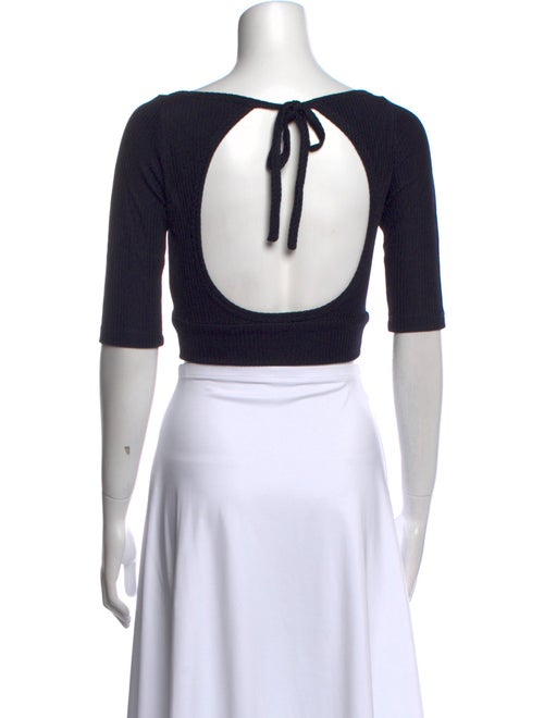 Rachel Comey Bateau Neckline Short Sleeve Crop Top